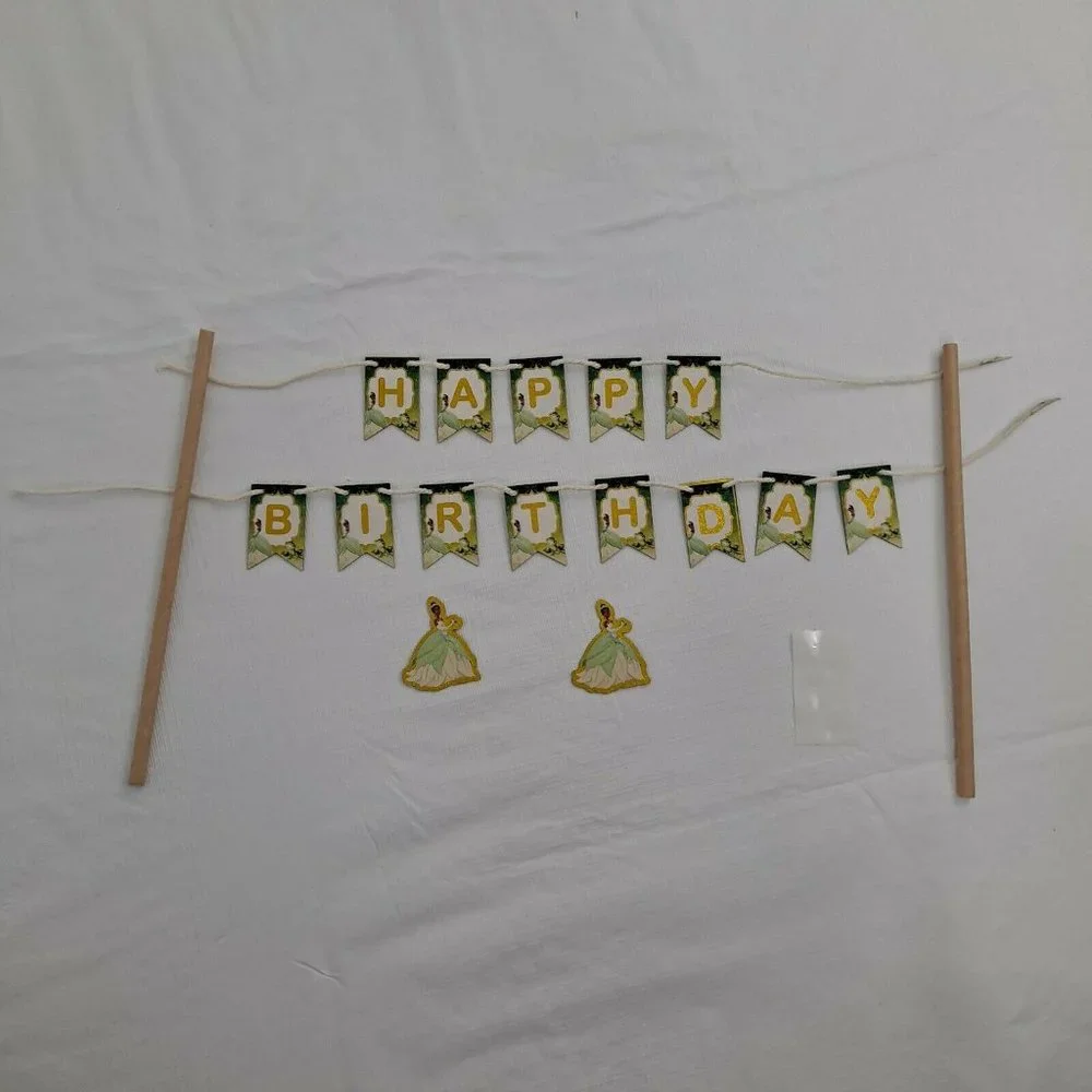 Happy Birthday Bunting Cake Topper Princess And The Frog Disney